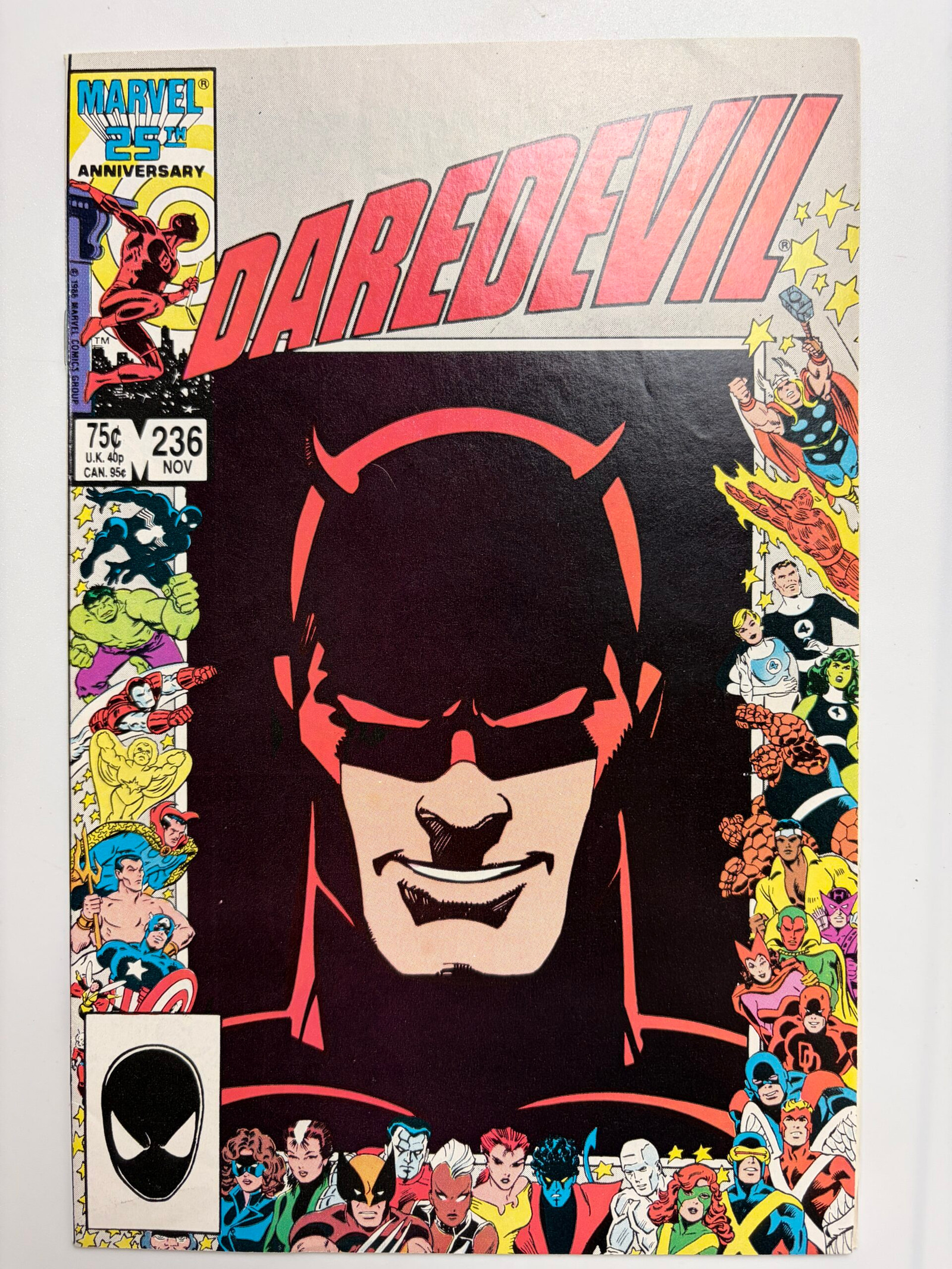 Daredevil #236 (1986) Marvel 25th Anniversary Frame Cover in 9.4 Near Mint -...