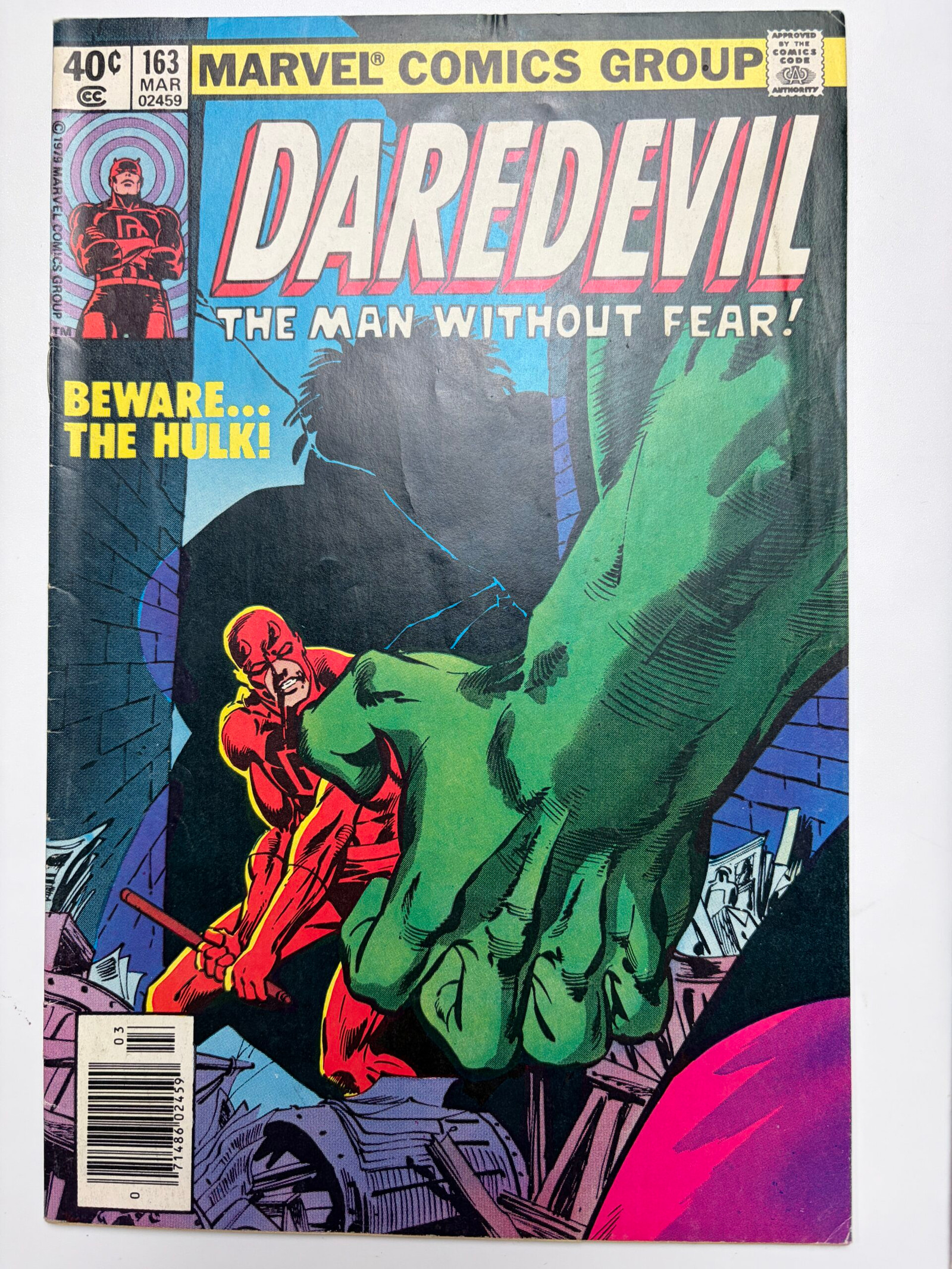 Daredevil #163 (1979) Daredevil vs Hulk in 6.0 Fine  -$5.99 Unlimited Shipping